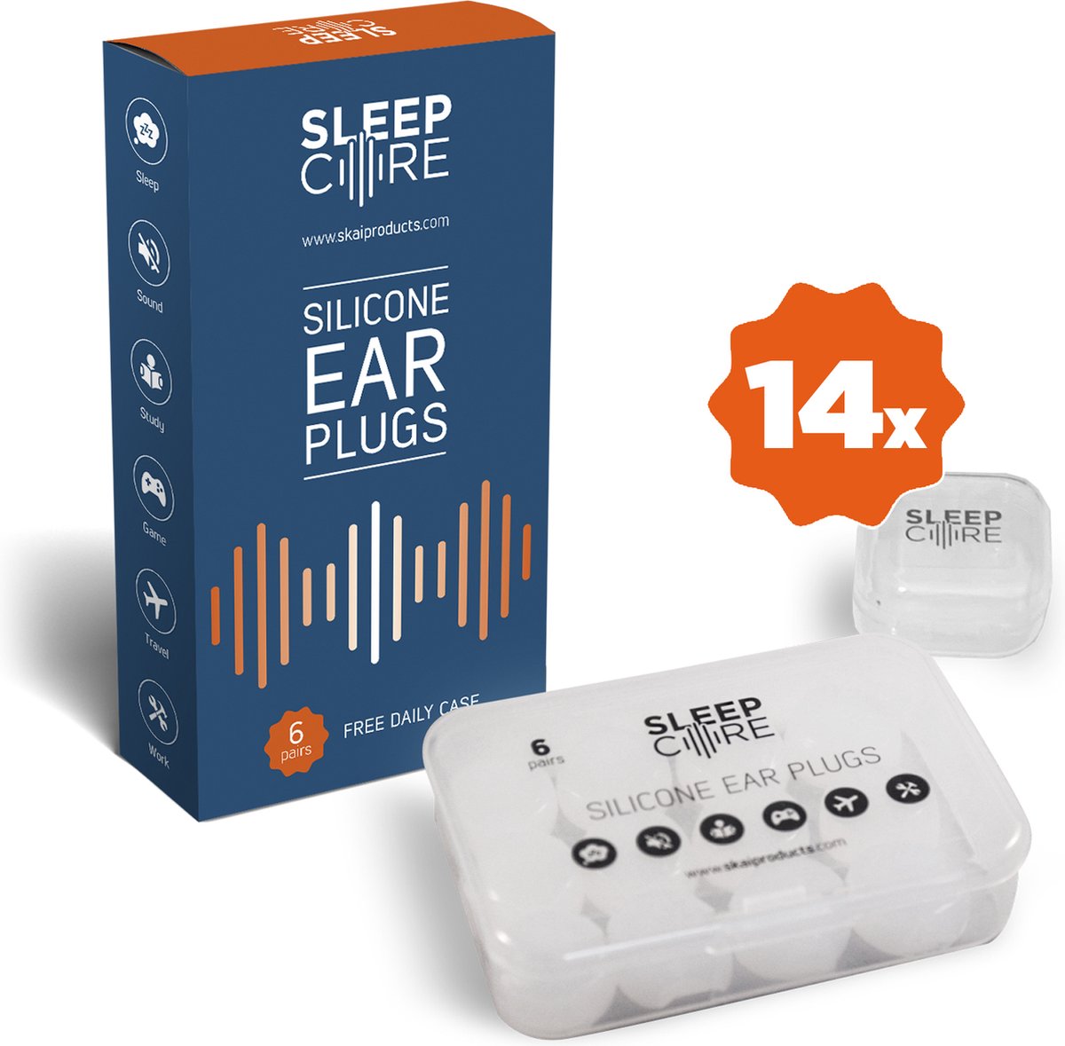 SleepCore® - 14x Slaap Oordopjes