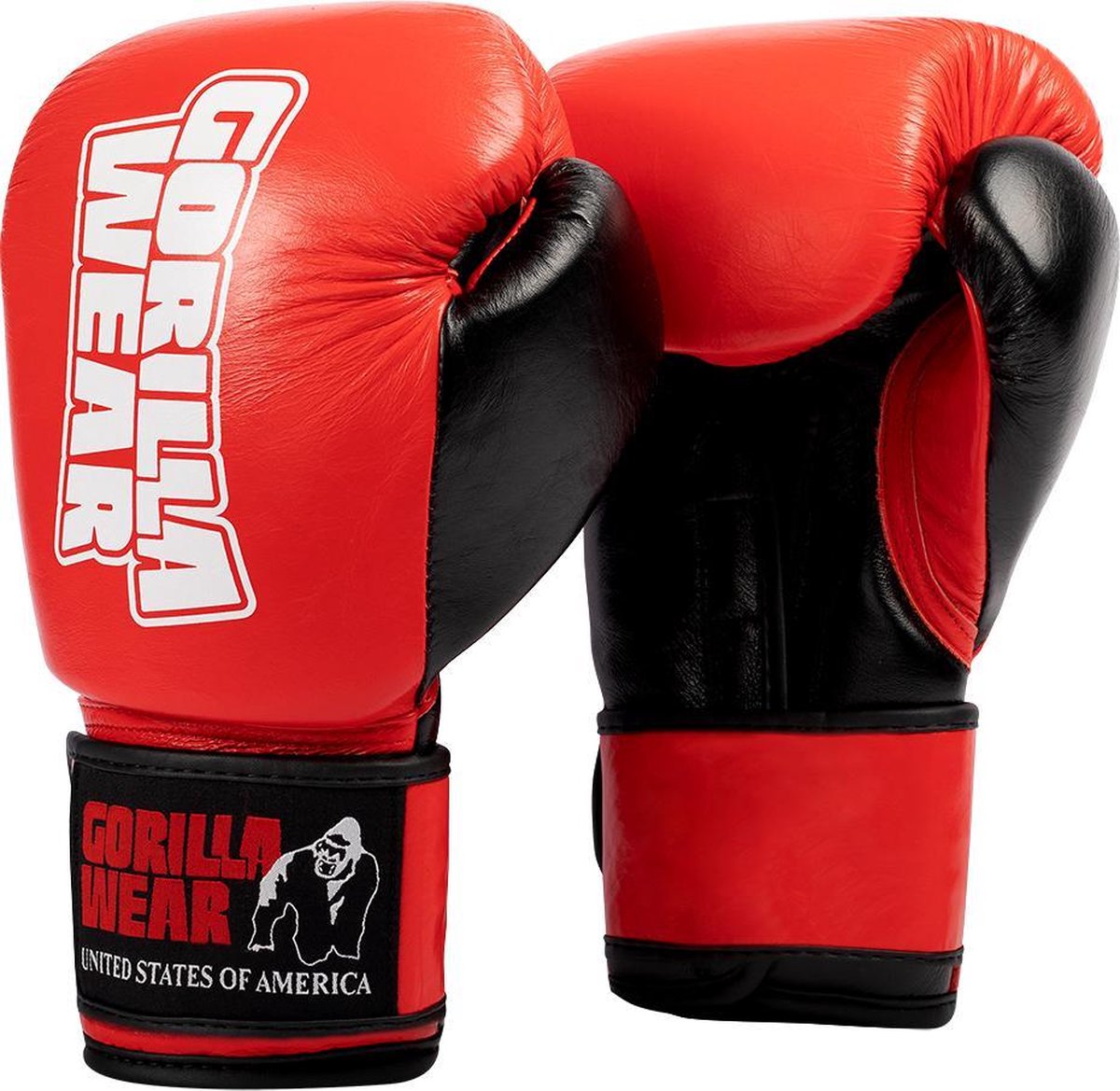 Gorilla Wear Ashton Pro Bokshandschoenen - Boxing Gloves - Boksen - Rood/Zwart - 18 oz
