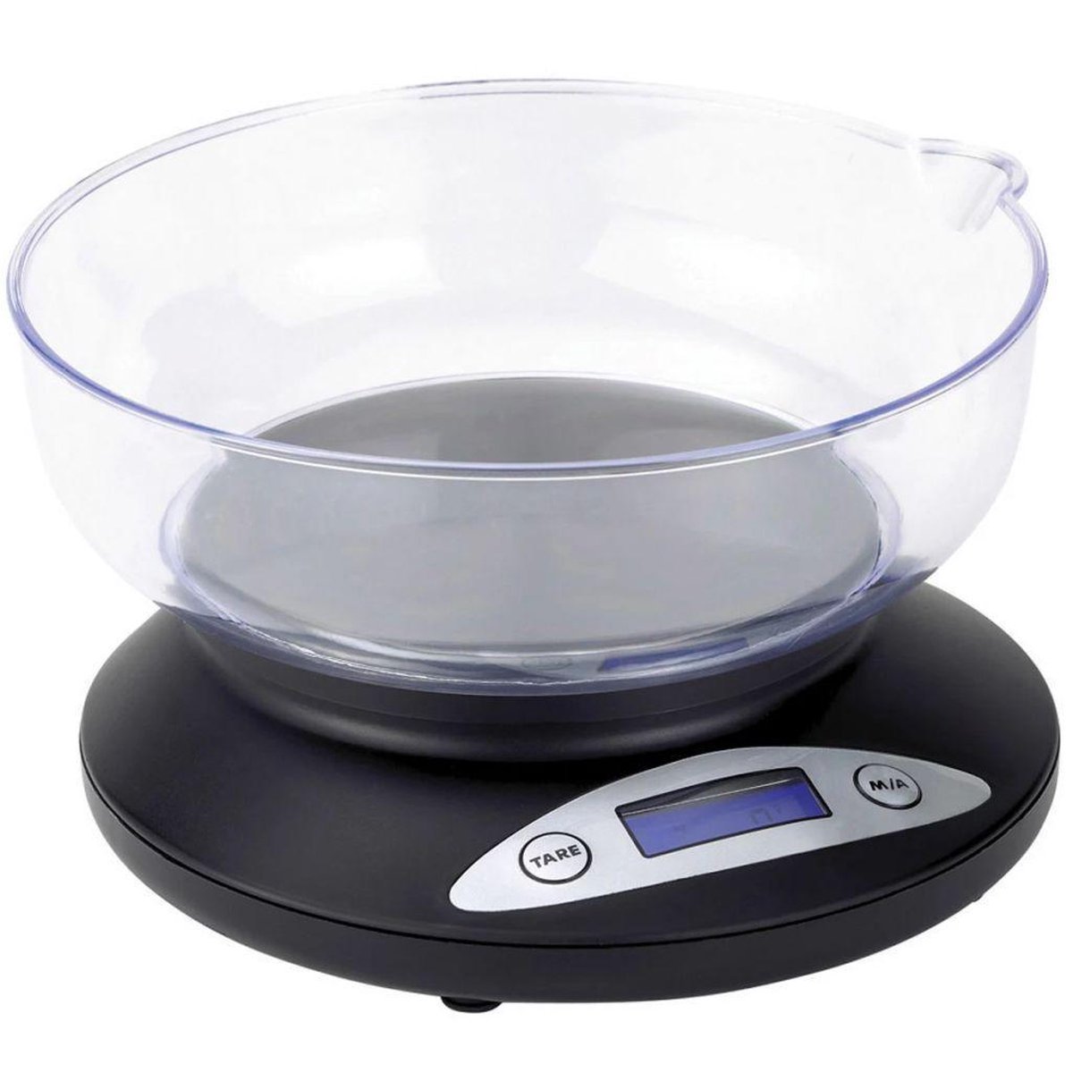 Keukenweegschaal Tristar KW-2430 - Digitale keukenweegschaal met kom - Tot 2 kilogram - Zwart
