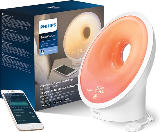Philips Somneo HF3671/01 - Wake-Up Light Connected - Glanzend Wit - Connected

