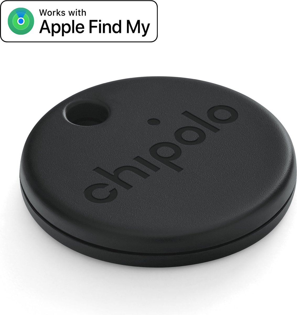 Chipolo One Spot - Wallet Sleutelhanger - Bluetooth Koffer Tracker - Keyfinder Sleutelvinder - Find My Network - 1-Pack - Zwart

