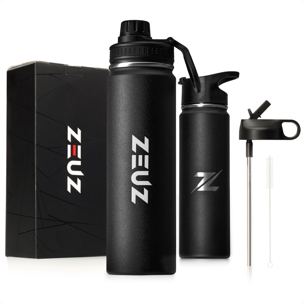 ZEUZ® Premium RVS Thermosfles & Drinkfles