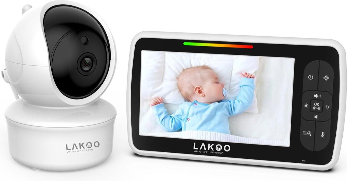 Lakoo-Nieuw-Beveiligingscamera-Babyfoon met Camera en App - Indoor Beveiligingscamera - Baby Monitor - Babyphone
