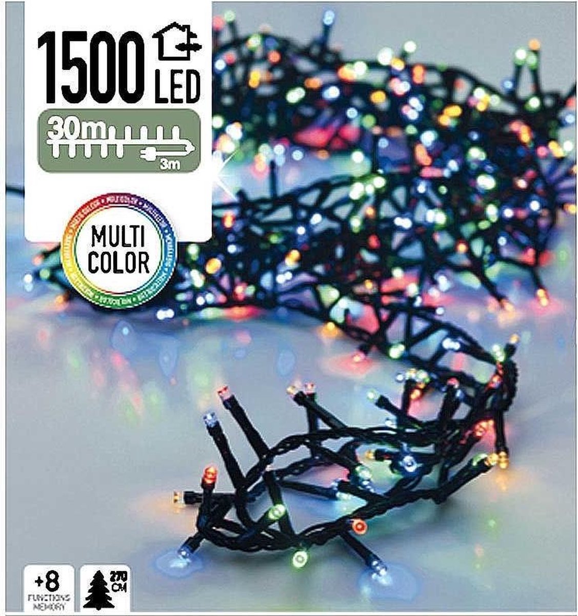 Nampook gekleurde kerstlampjes Microcluster