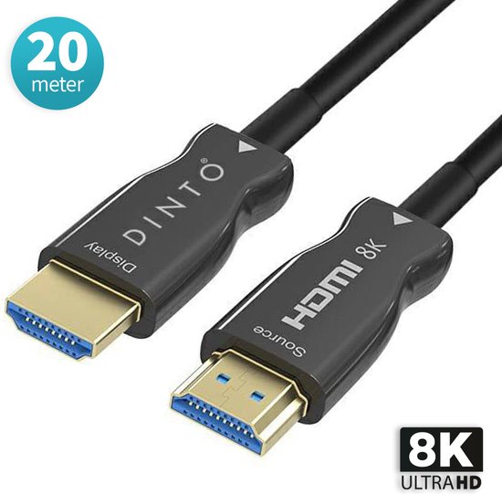 DINTO® AOC HDMI Kabel 2.1 - Glasvezel - 20 meter - 8K - HDMI naar HDMI review