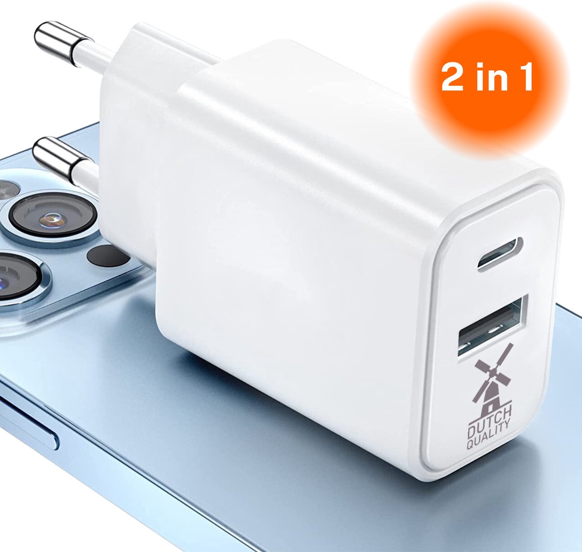 Dutch Quality® USB C Adapter oplader USB stekker
