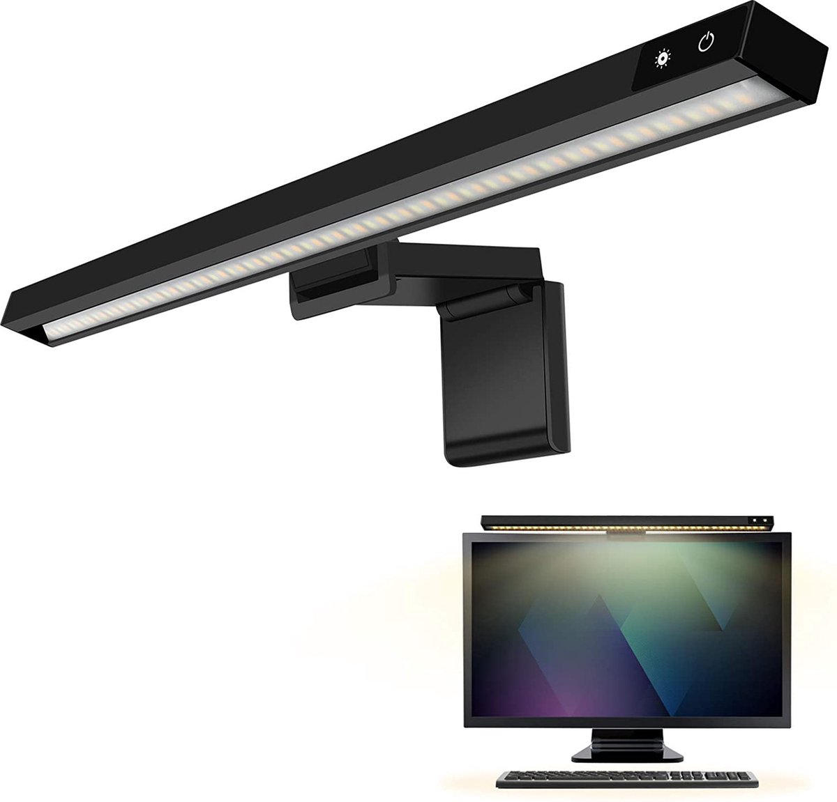 TULITE LED Monitor lamp - Bureaulamp met klem - Dimbaar - USB - Thuiswerken - Zwart review