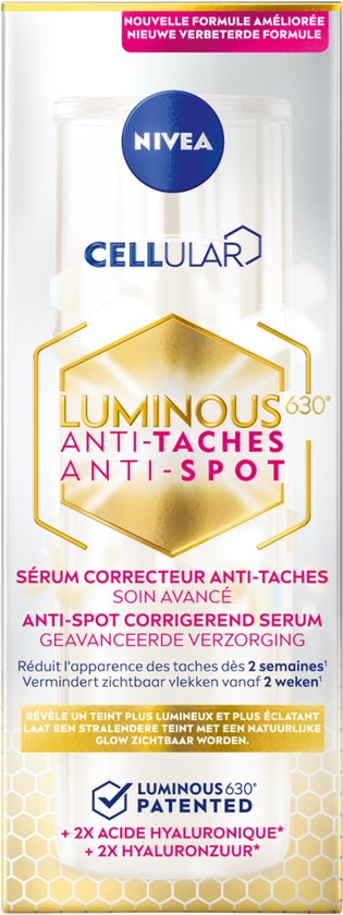 Nivea Cellular Luminous Anti-Pigment Serum - Alle huidtypen - LUMINOUS630® - 30 ml review
