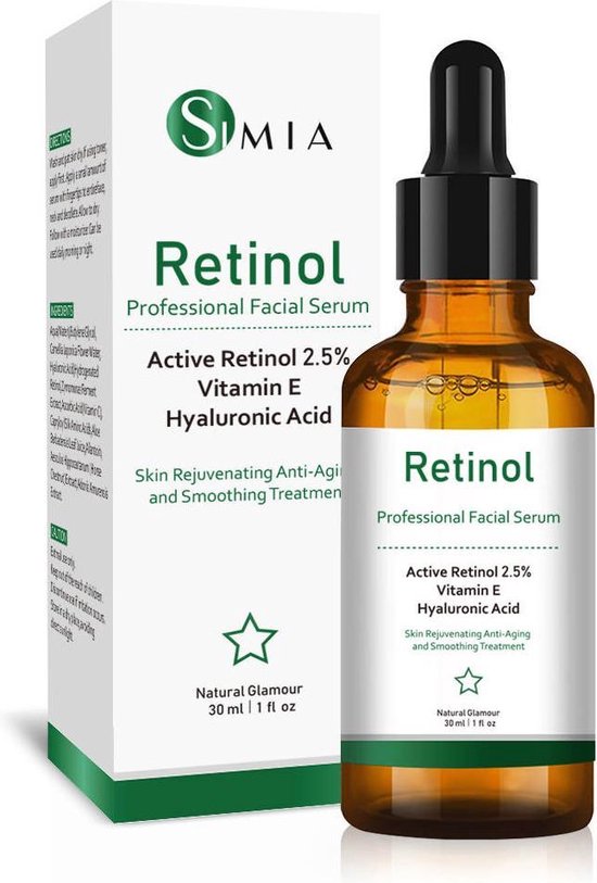 SIMIA™ Original Active Retinol Serum - Met Vitamine E & Hyaluronzuur - Gezichtsserum review