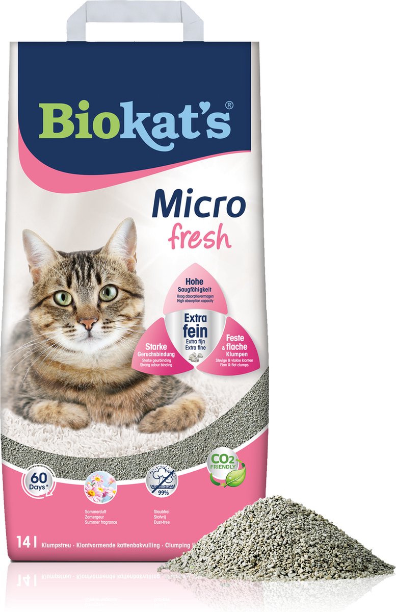 Biokat's Micro Fresh - 14 L - Kattenbakvulling - Klontvormende - Zomergeur review