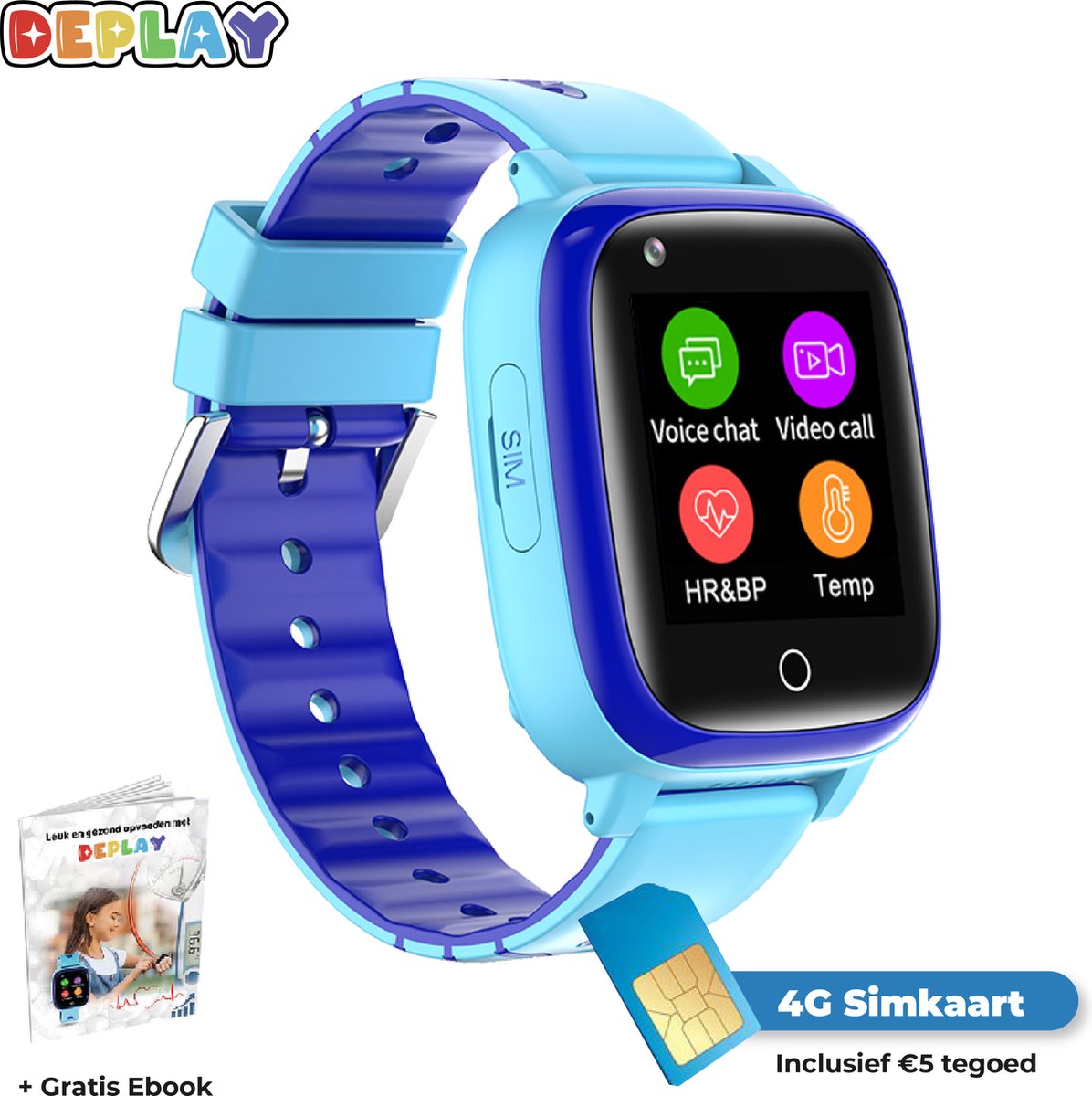 DEPLAY 4G KidsWatch - Smartwatch Kinderen - GPS Tracker - Hartslag en Bloeddrukmeter- Videobellen - Camera review