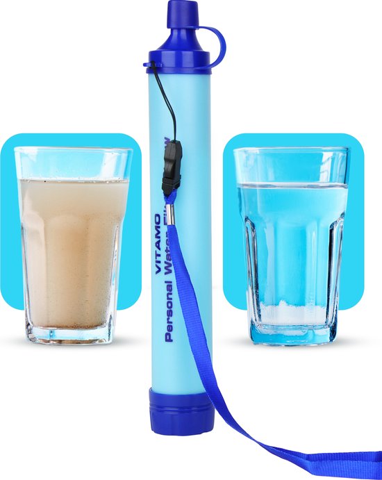 Vitamo™ Original Personal Water Filter Straw - Complete set - Waterfilter - Waterfles - Outdoor life - Survival - BPA-vrij - Filtert 1500L review